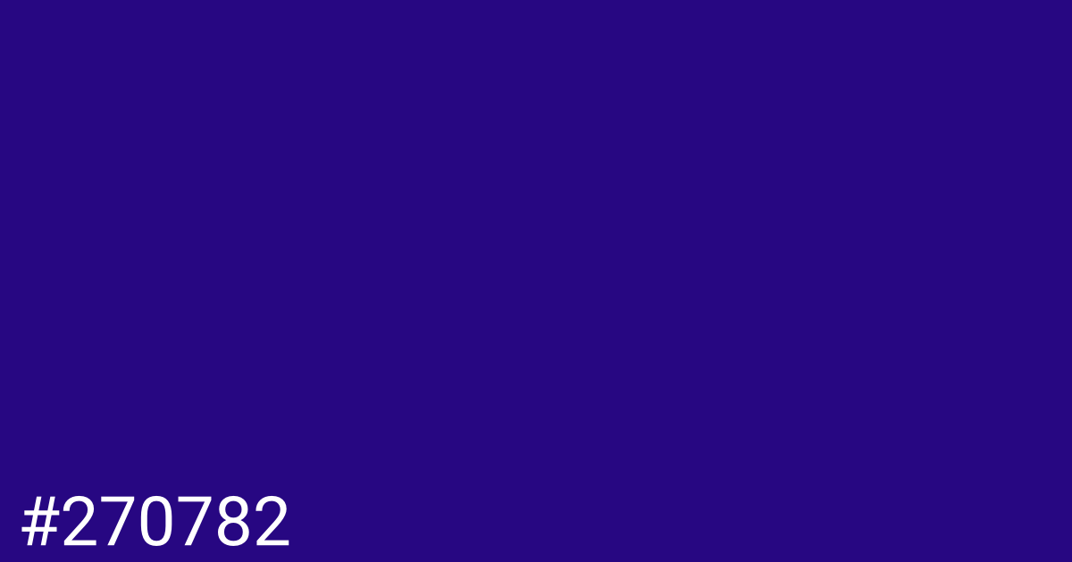 Hex color #270782 graphic