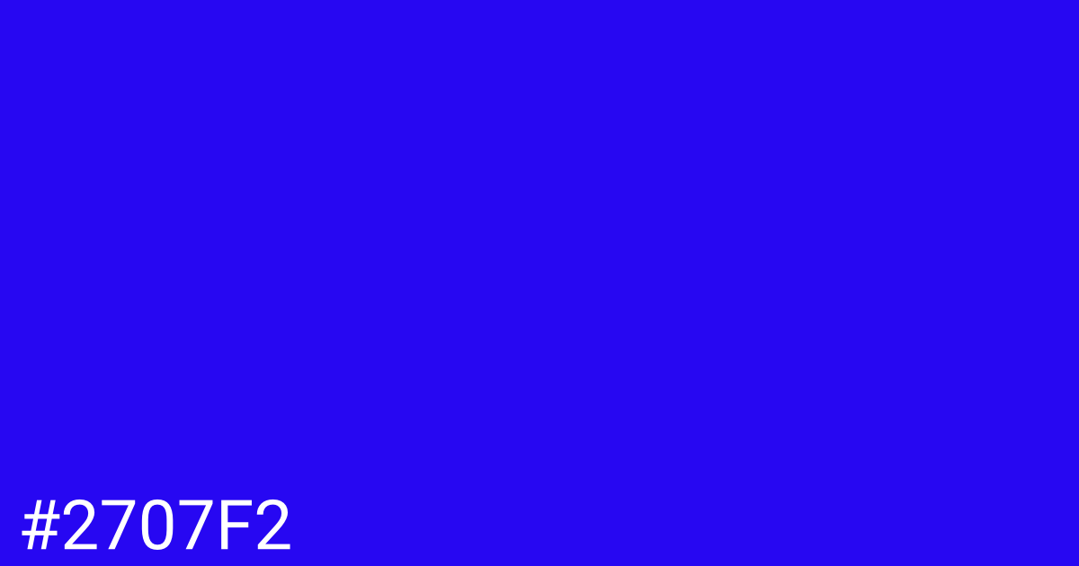 Hex color #2707f2 graphic