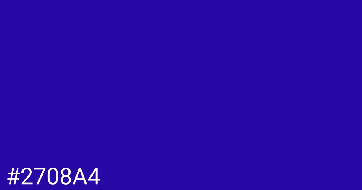 Hex color #2708a4 graphic