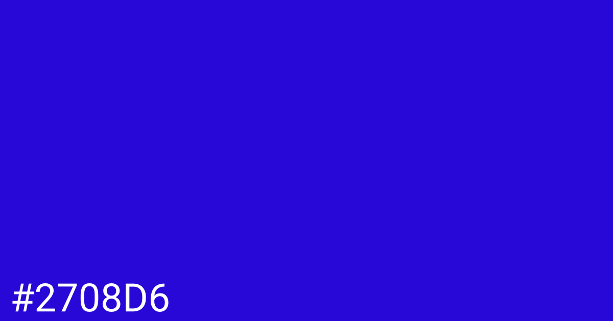 Hex color #2708d6 graphic