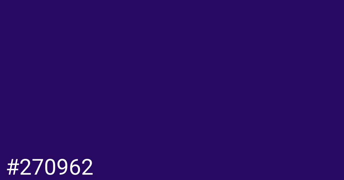 Hex color #270962 graphic