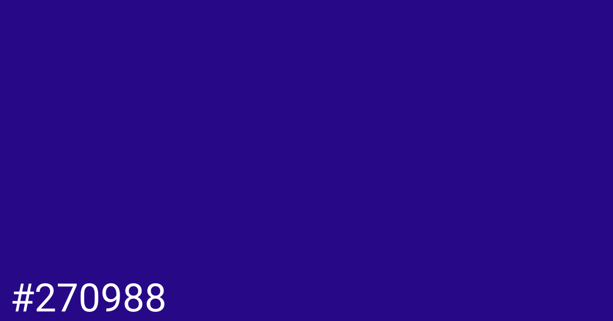 Hex color #270988 graphic