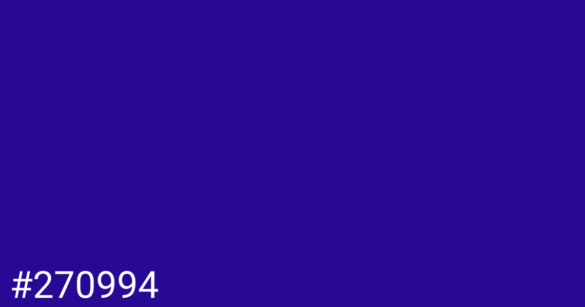 Hex color #270994 graphic