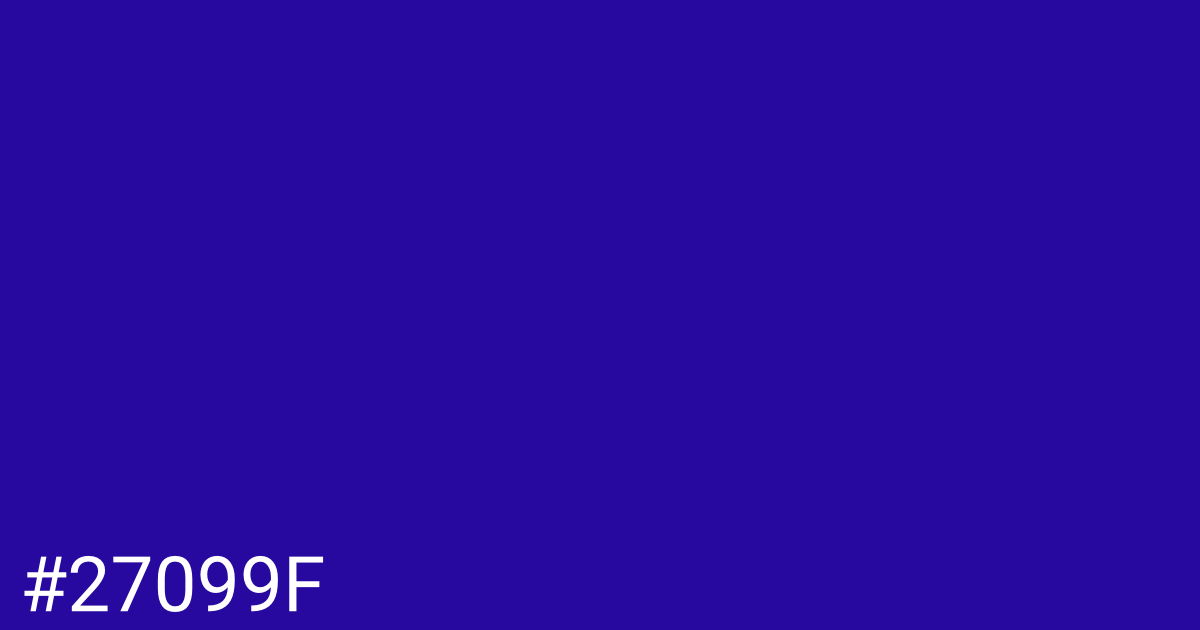 Hex color #27099f graphic