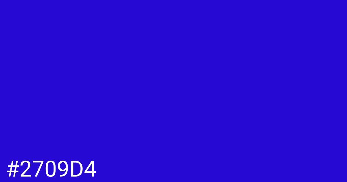 Hex color #2709d4 graphic