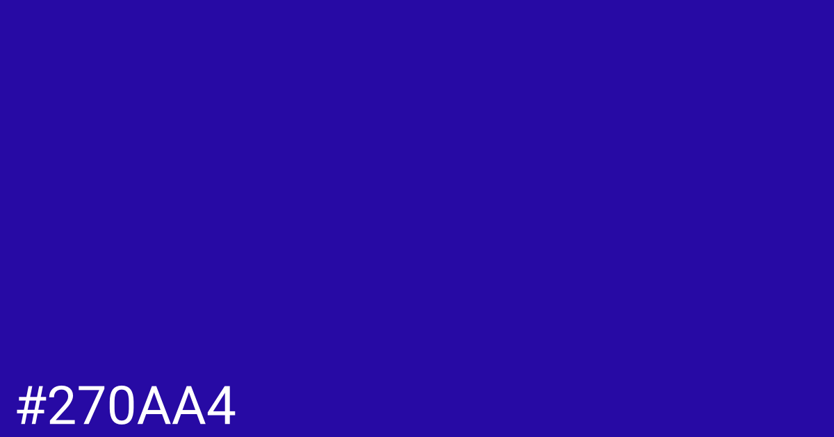 Hex color #270aa4 graphic