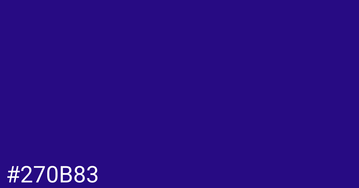 Hex color #270b83 graphic