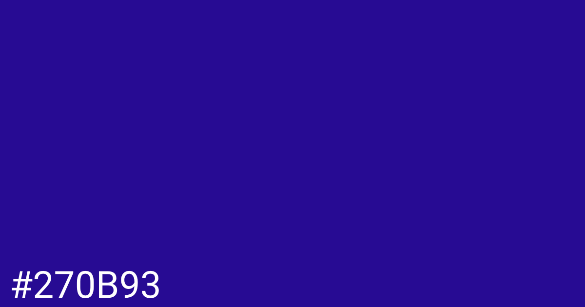 Hex color #270b93 graphic