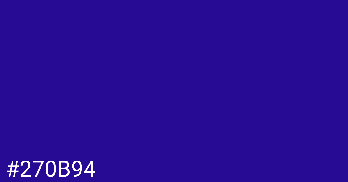 Hex color #270b94 graphic