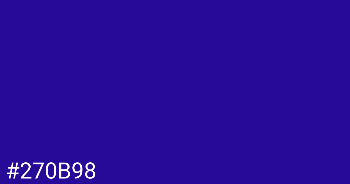 Hex color #270b98 graphic