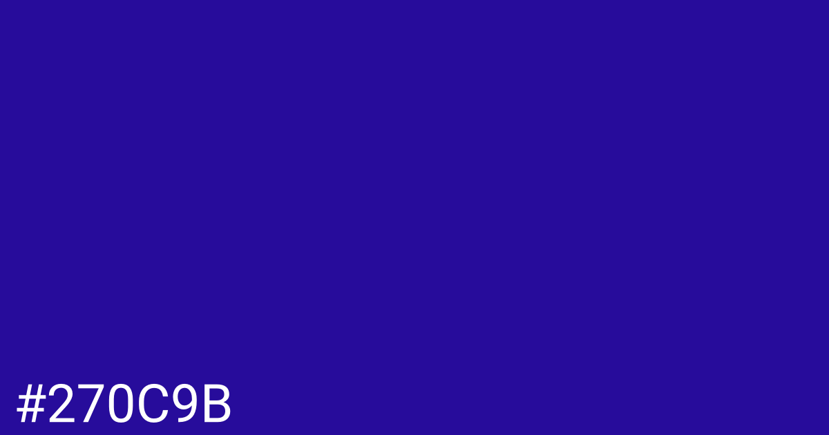 Hex color #270c9b graphic