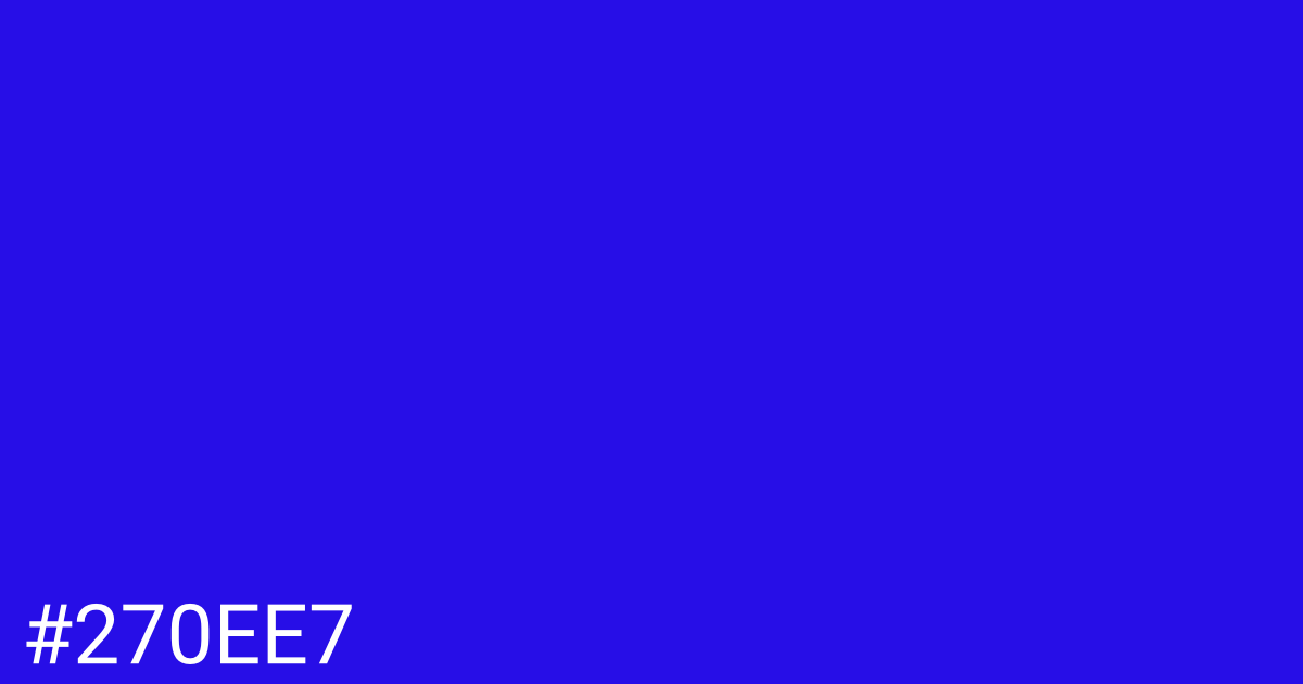 Hex color #270ee7 graphic