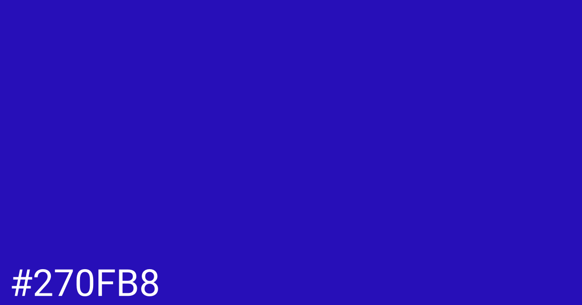 Hex color #270fb8 graphic