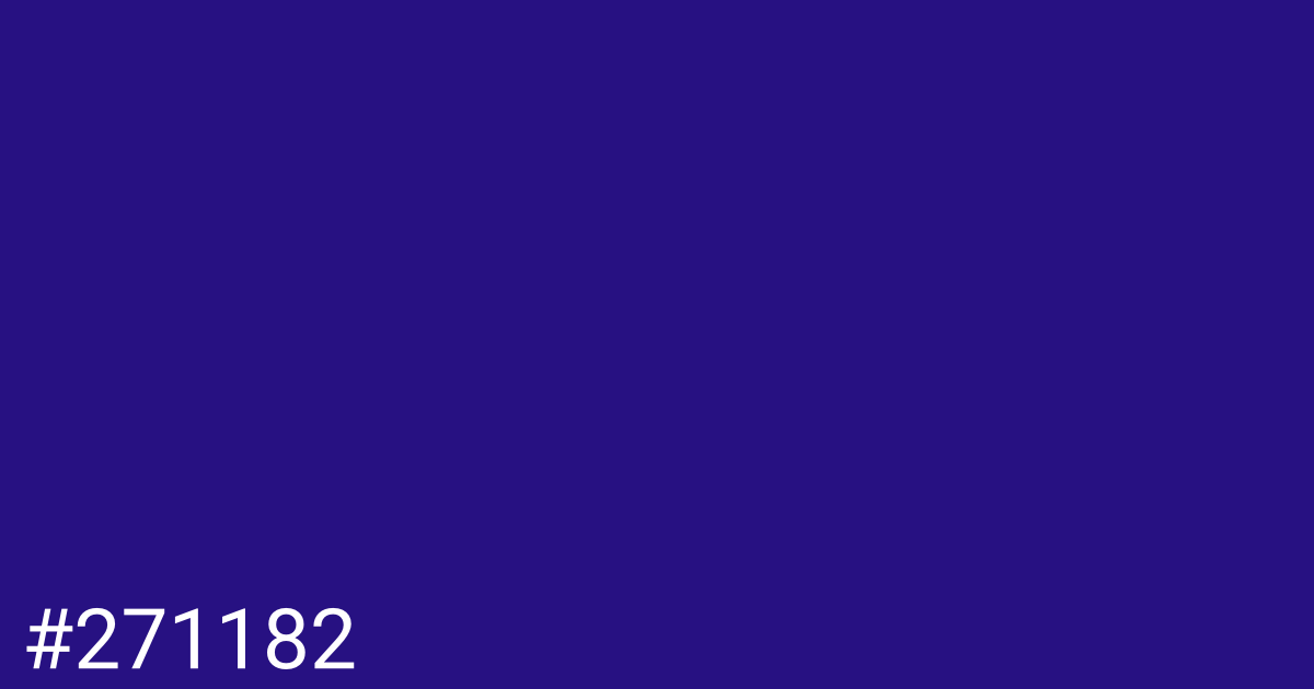 Hex color #271182 graphic