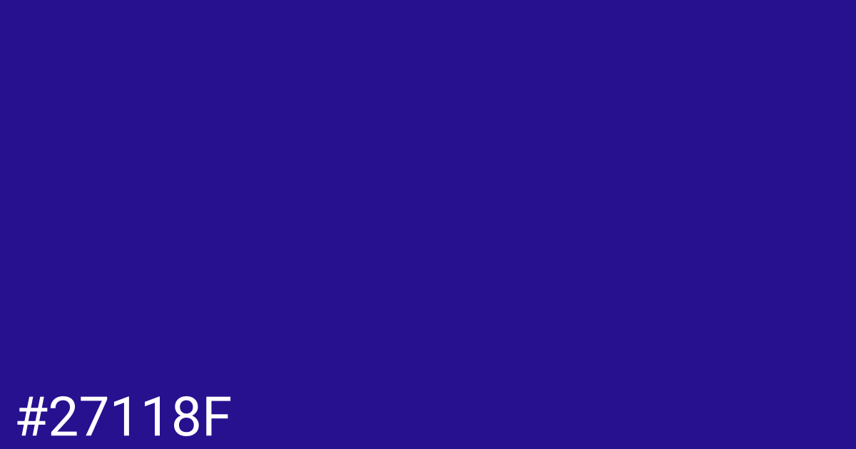 Hex color #27118f graphic