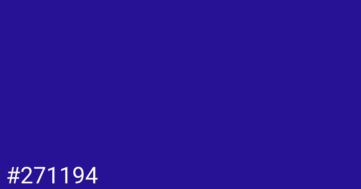 Hex color #271194 graphic