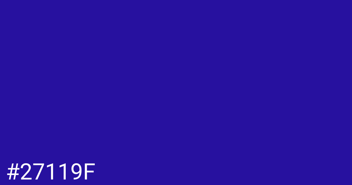 Hex color #27119f graphic