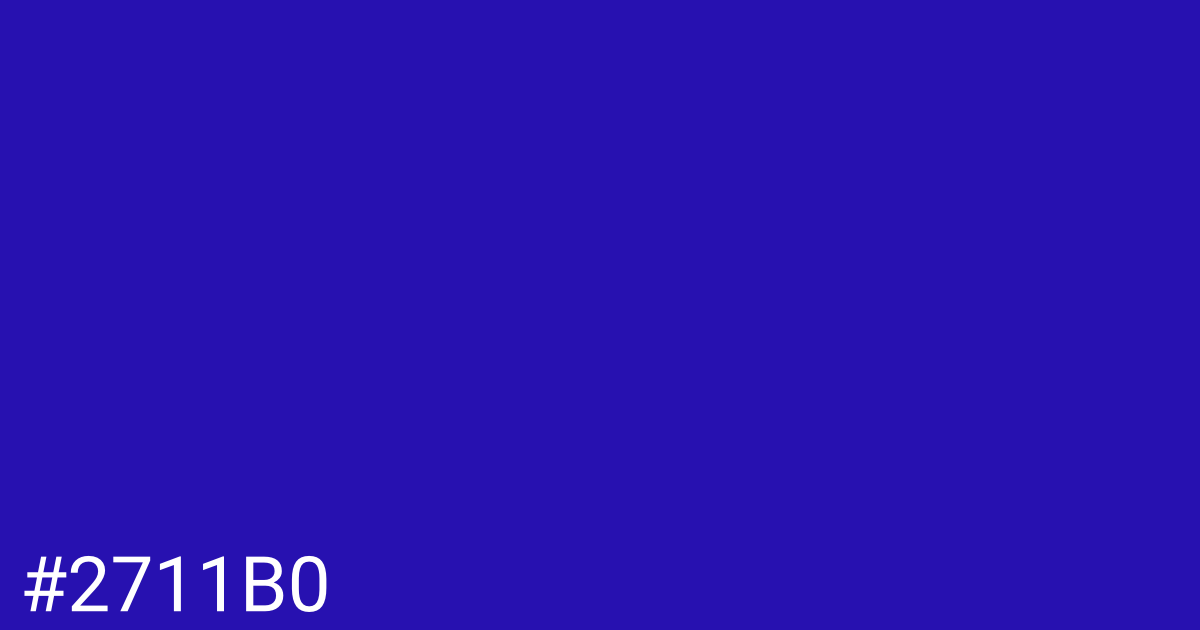 Hex color #2711b0 graphic