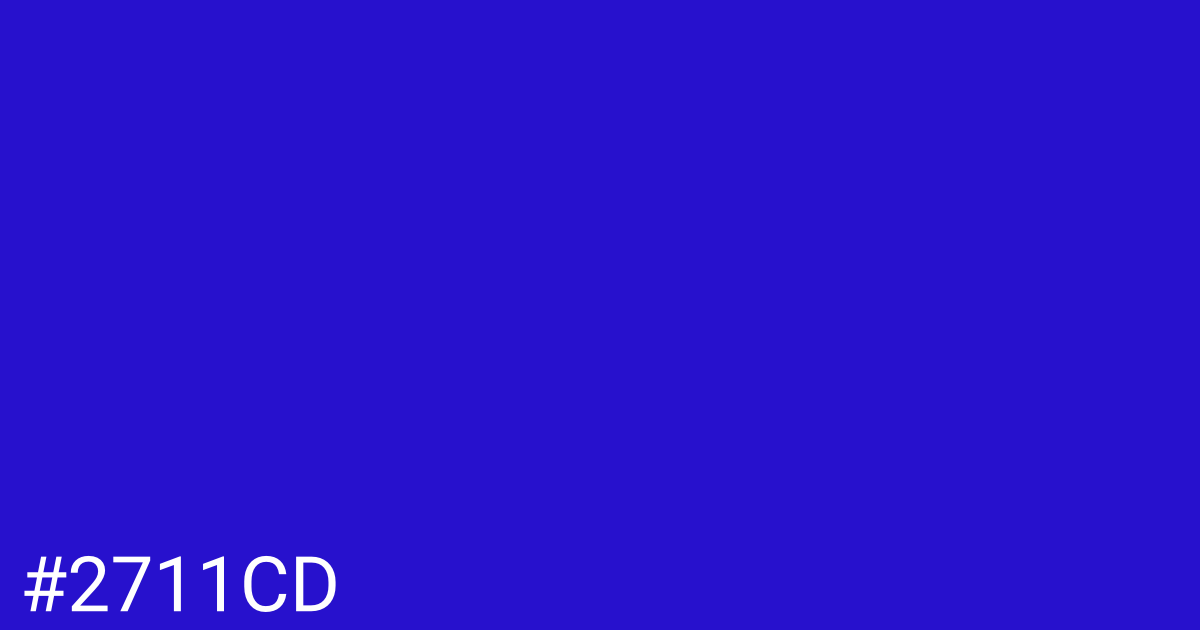 Hex color #2711cd graphic