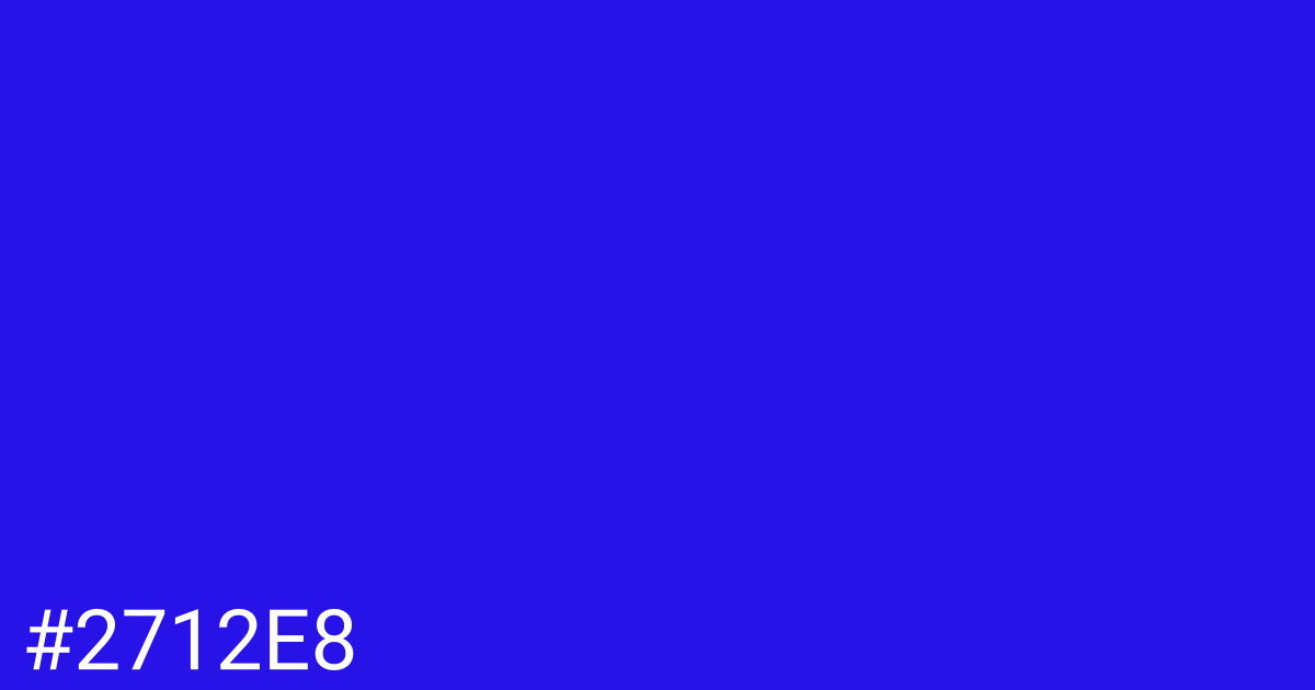 Hex color #2712e8 graphic