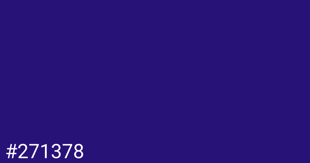 Hex color #271378 graphic
