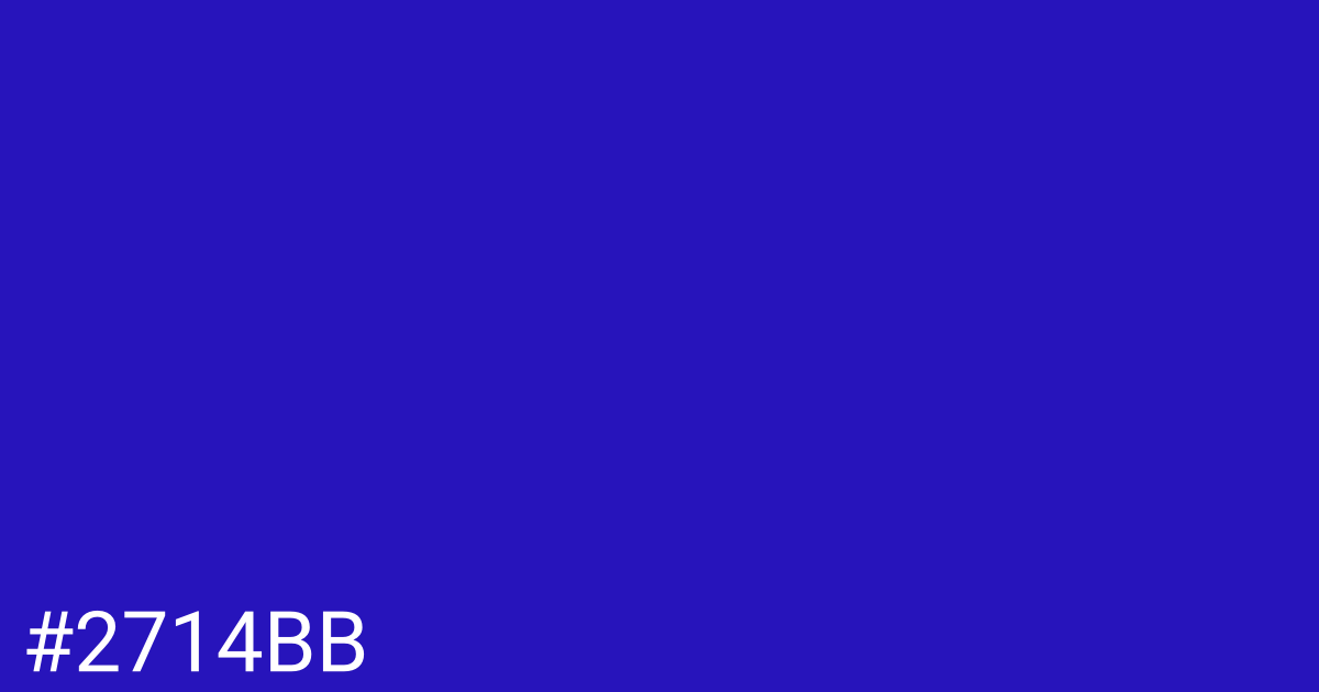 Hex color #2714bb graphic