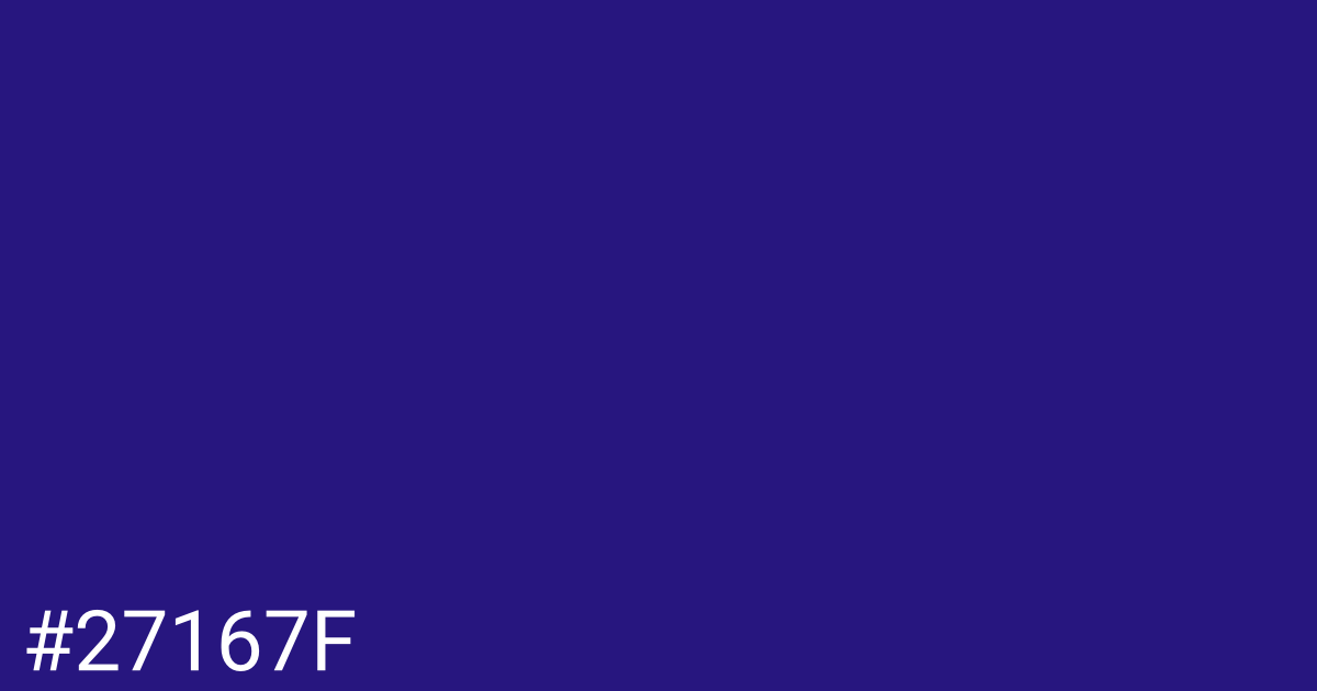 Hex color #27167f graphic