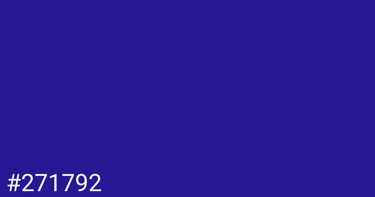 Hex color #271792 graphic