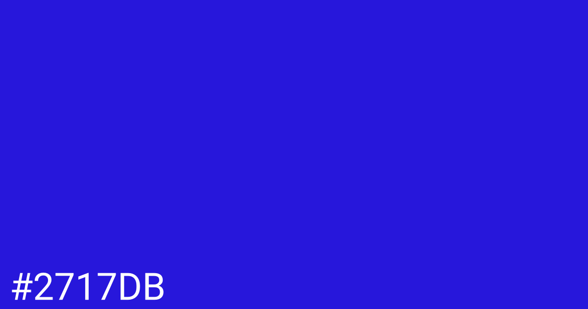 Hex color #2717db graphic