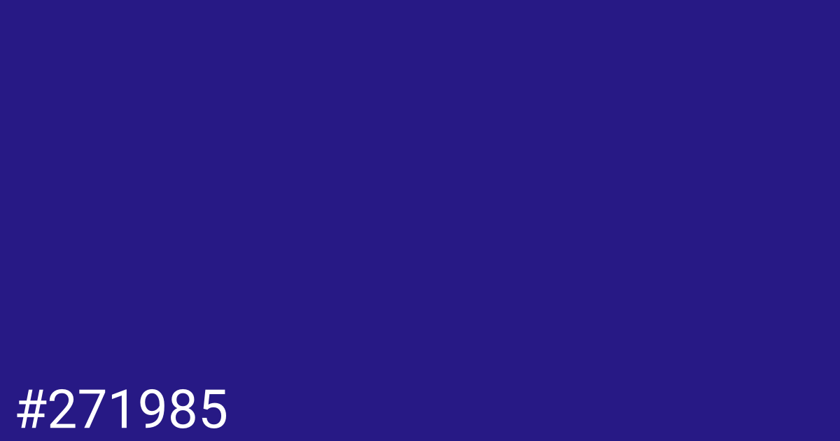 Hex color #271985 graphic