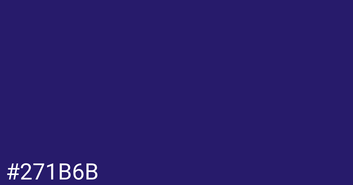 Hex color #271b6b graphic