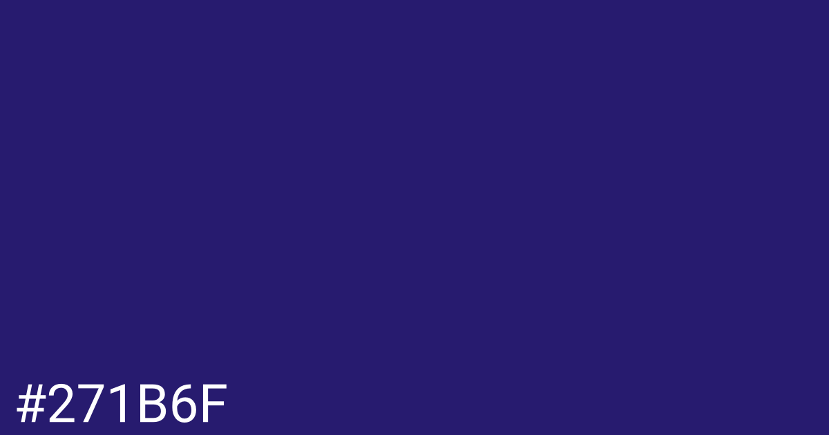 Hex color #271b6f graphic