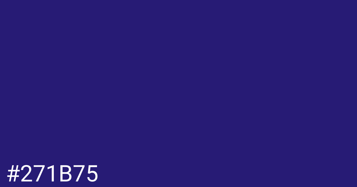 Hex color #271b75 graphic