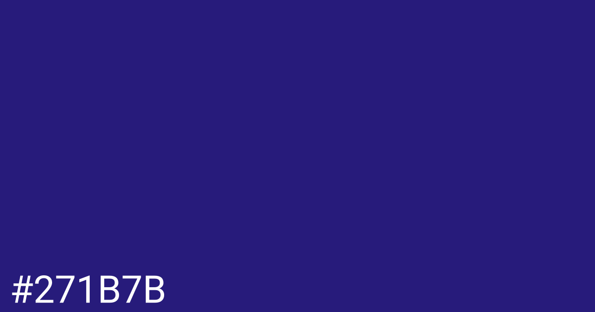 Hex color #271b7b graphic