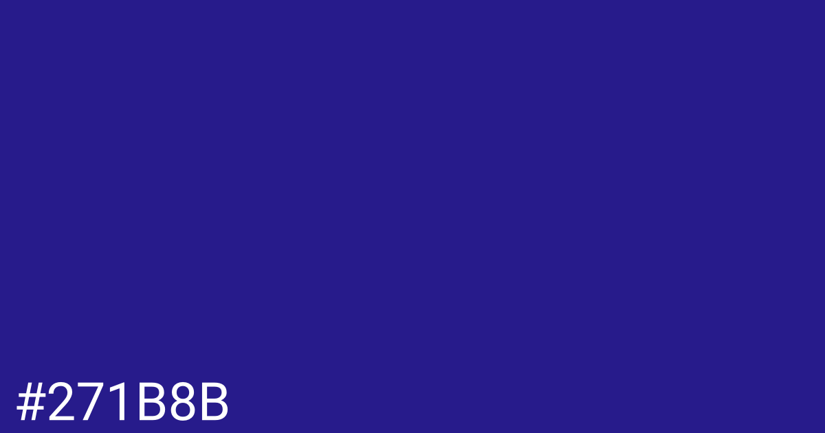 Hex color #271b8b graphic