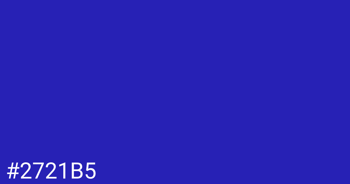 Hex color #2721b5 graphic