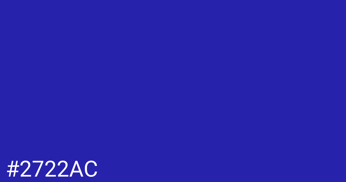 Hex color #2722ac graphic