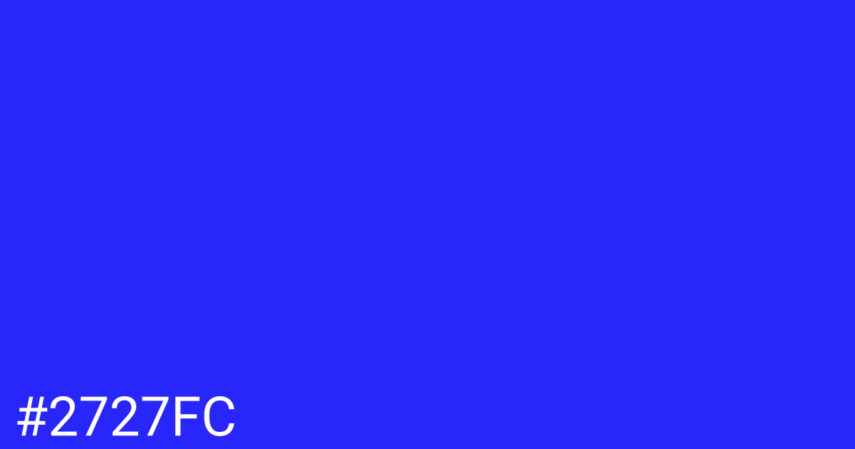 Hex color #2727fc graphic