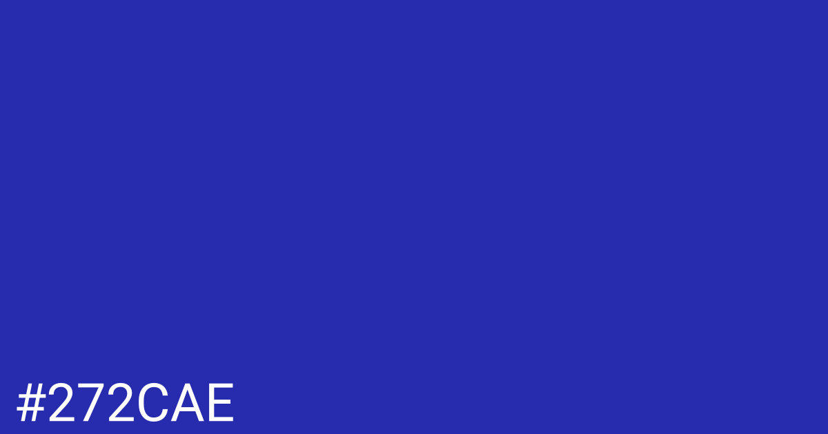 Hex color #272cae graphic
