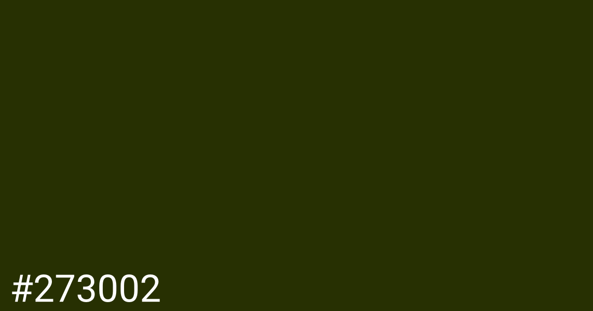 Hex color #273002 graphic