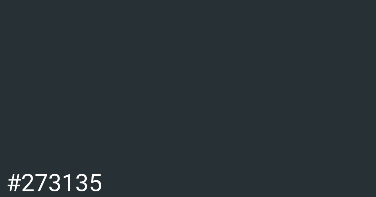 Hex color #273135 graphic