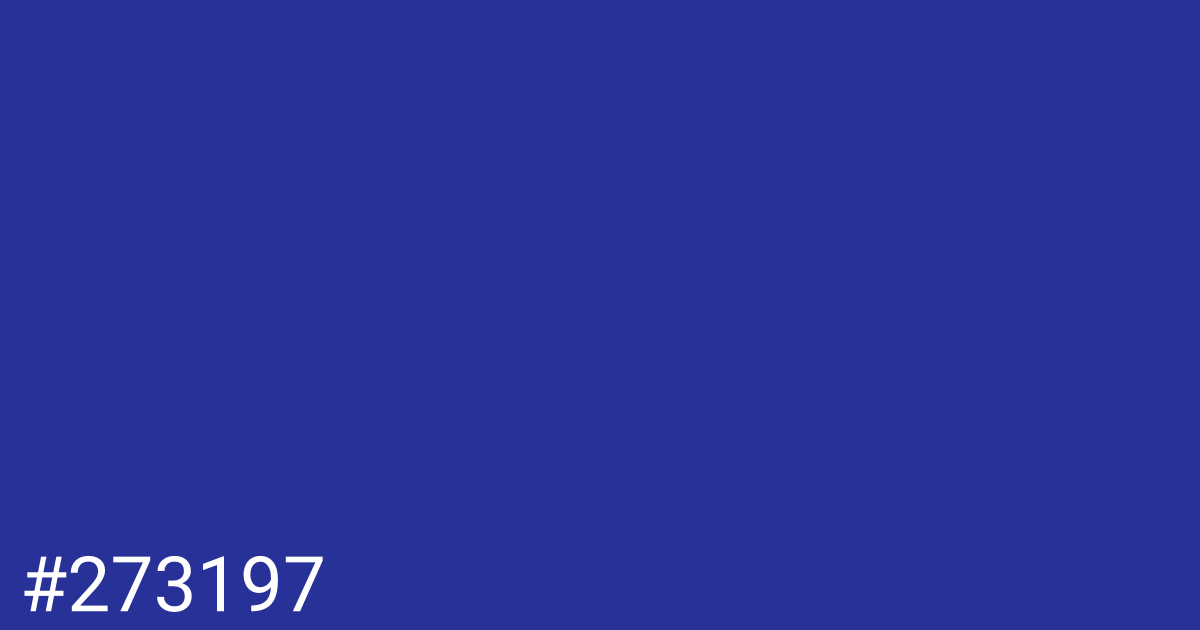 Hex color #273197 graphic