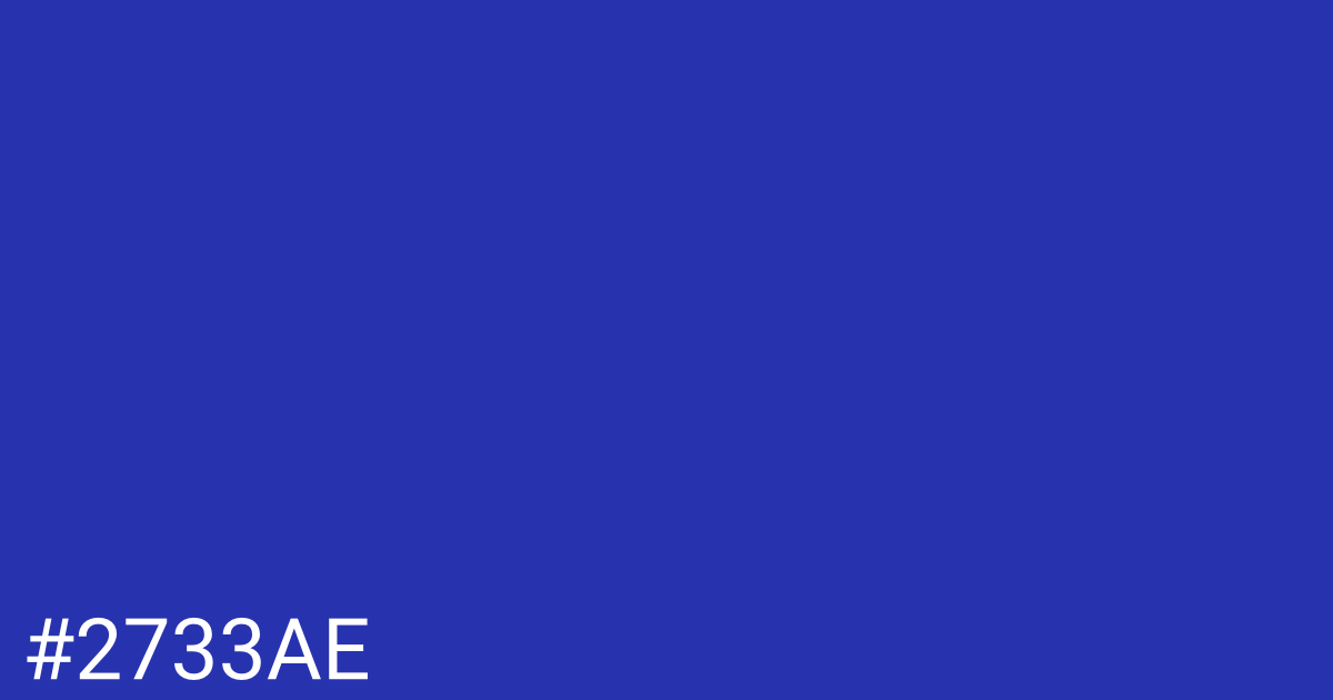Hex color #2733ae graphic