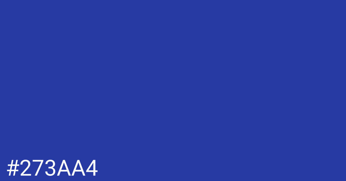 Hex color #273aa4 graphic