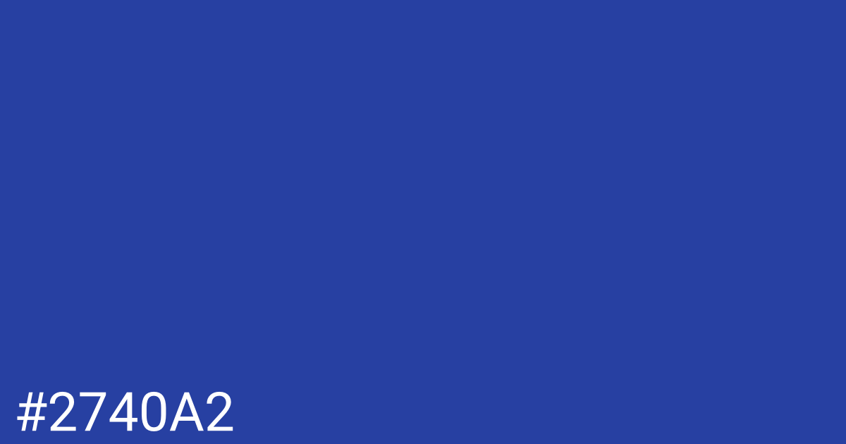 Hex color #2740a2 graphic