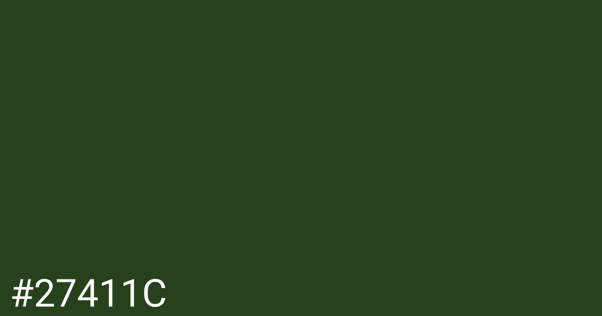 Hex color #27411c graphic