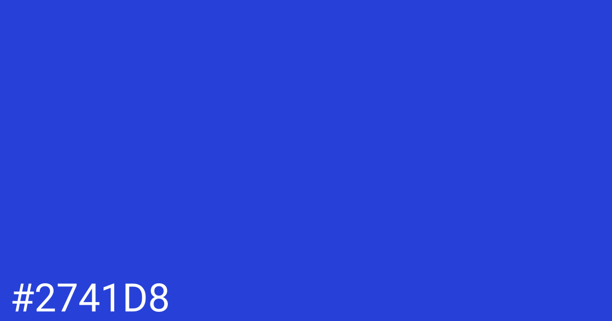 Hex color #2741d8 graphic