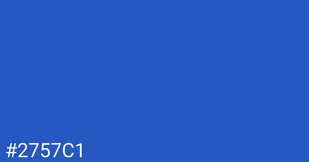 Hex color #2757c1 graphic