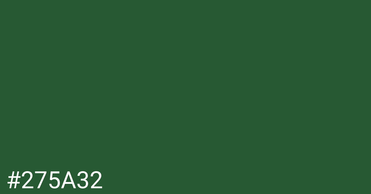 Hex color #275a32 graphic