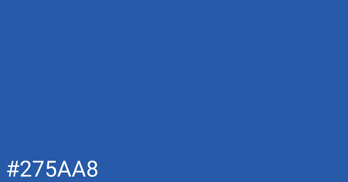 Hex color #275aa8 graphic